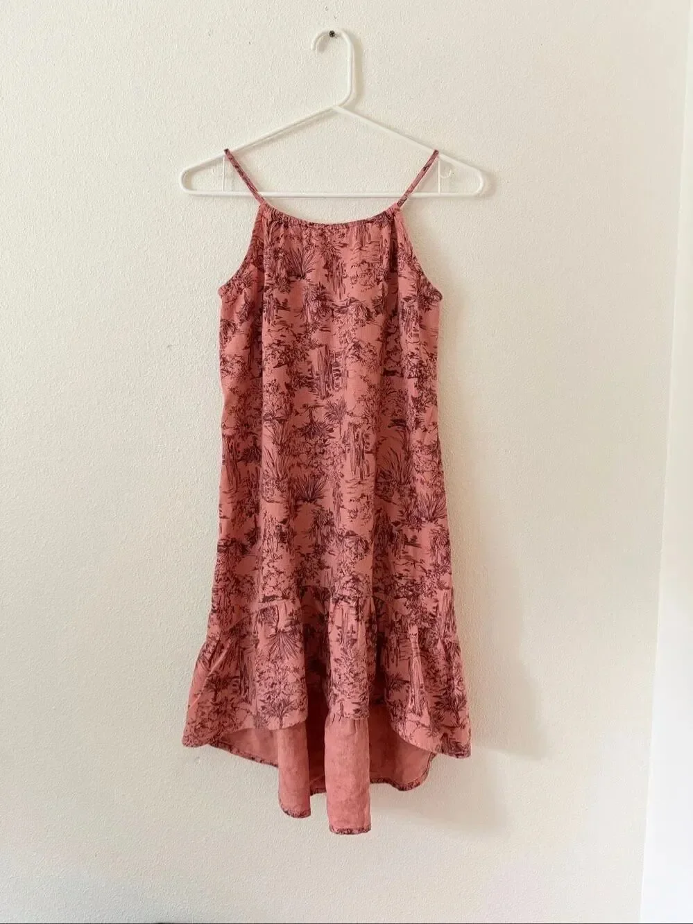Old Navy Printed Linen-Blend Hi-Lo Dress for Girls size 10-12